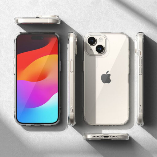 iPhone 15 PLUS umbris Ringke Fusion plastikust taguse ja silikoonist raamiga labipaistev 7