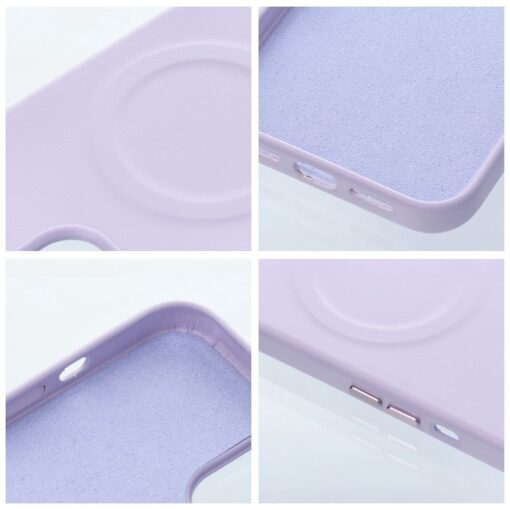 iPhone 15 PLUS umbris Roar Leather MagSafe okoloogilisest nahast lilla 3