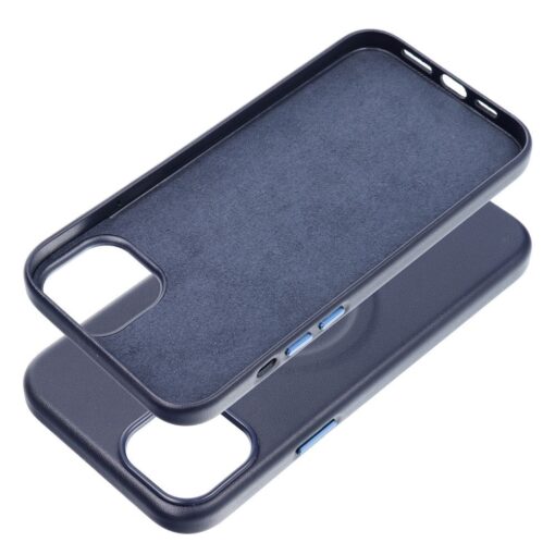 iPhone 15 PLUS umbris Roar Leather MagSafe okoloogilisest nahast sinine 2