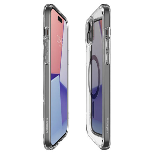 iPhone 15 PLUS umbris Spigen Ultra Hybrid Mag MagSafe plastikust taguse ja silikoonist raamiga must 7