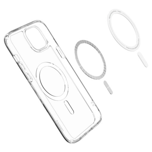 iPhone 15 PLUS umbris Spigen Ultra Hybrid Mag MagSafe plastikust taguse ja silikoonist raamiga valge 6