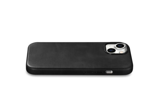 iPhone 15 PLUS umbris iCarer Oil Wax Premium Leather MagSafe nahast must 6