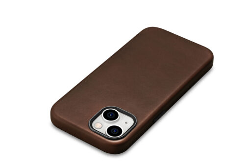 iPhone 15 PLUS umbris iCarer Oil Wax Premium Leather MagSafe nahast pruun 9