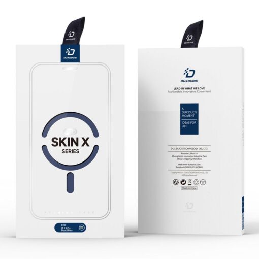 iPhone 15 PRO MAX kaaned DUX DUCIS Skin X Pro Folio MagSafe silikoonist ja kunstnahast sinine 11