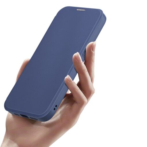 iPhone 15 PRO MAX kaaned DUX DUCIS Skin X Pro Folio MagSafe silikoonist ja kunstnahast sinine 6