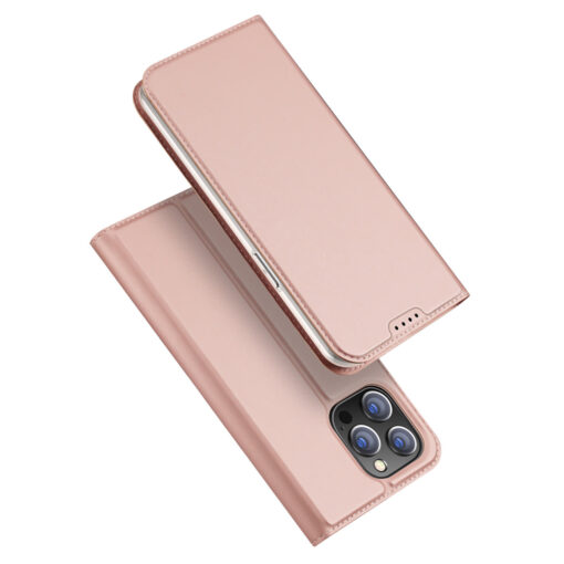 iPhone 15 PRO MAX kaaned Dux Ducis Skin Pro kunstnahast roosa 1