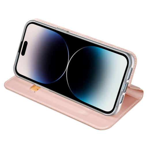 iPhone 15 PRO MAX kaaned Dux Ducis Skin Pro kunstnahast roosa 4