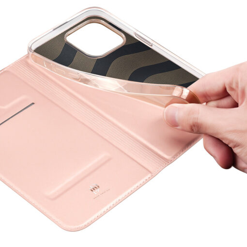 iPhone 15 PRO MAX kaaned Dux Ducis Skin Pro kunstnahast roosa 6