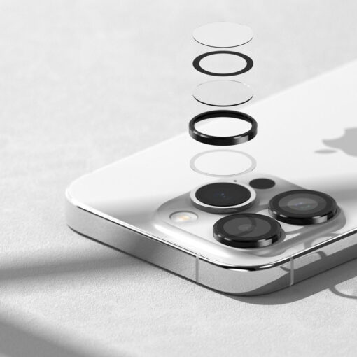 iPhone 15 PRO MAX objektiivi kaitseklaas Ringke Camera Frame Protector must 1