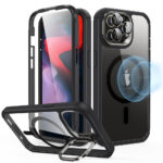 iPhone-15-PRO-MAX-umbris-ESR-Armor-Tough-Kickstand-Halolock-Magsafe-plastikust-taguse-ja-silikoonist-raamiga-must