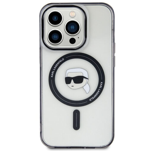 iPhone 15 PRO MAX umbris Karl Lagerfeld KLHMP15XHKHNOTK kunstnahast taguse ja silikoonist raamiga 2