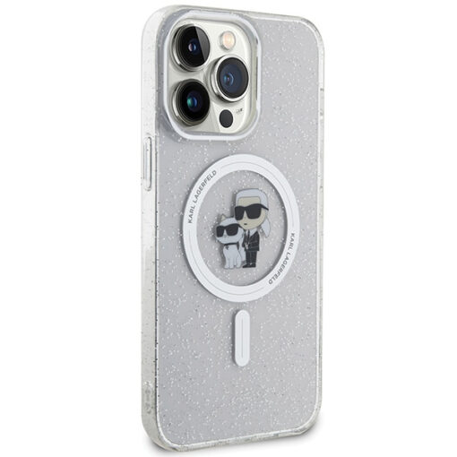 iPhone 15 PRO MAX umbris Karl Lagerfeld KarlChoupette Glitter MagSafe silikoonist labipaistev 3