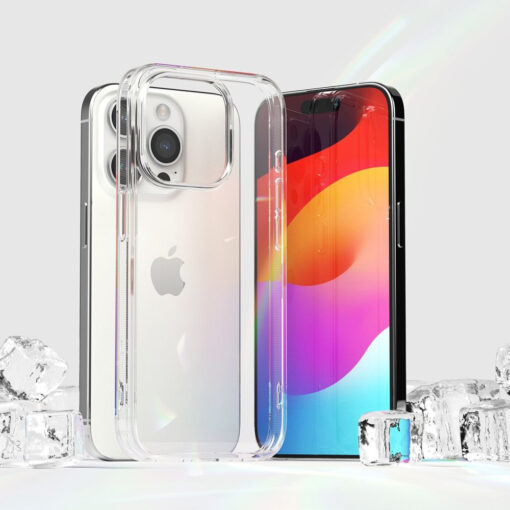 iPhone 15 PRO MAX umbris Ringke Fusion plastikust taguse ja silikoonist raamiga labipaistev 5