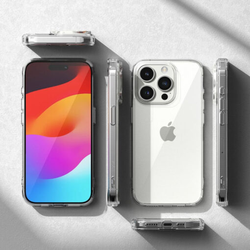 iPhone 15 PRO MAX umbris Ringke Fusion plastikust taguse ja silikoonist raamiga labipaistev 7