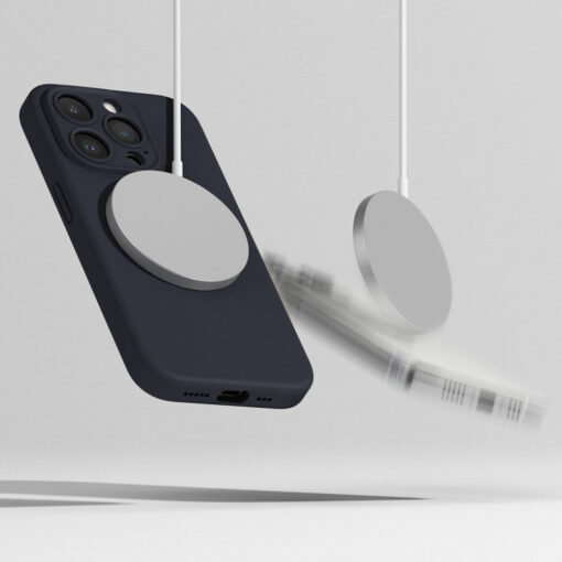 iPhone 15 PRO MAX umbris Ringke Silicone Magnetic MagSafe silikoonist sinine 5