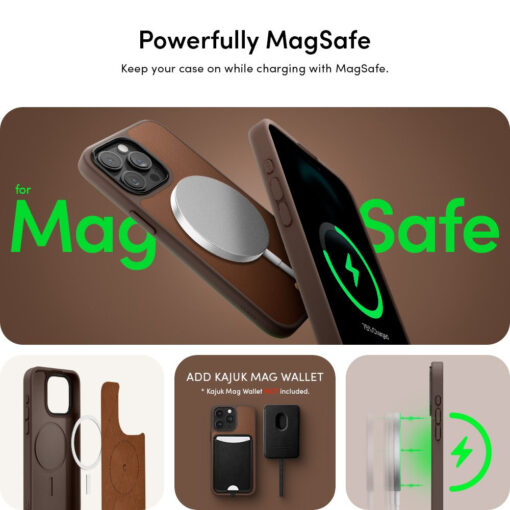 iPhone 15 PRO MAX umbris Spigen Cyrill Kajuk Mag MagSafe oko nahast taguse ja silikoonist raamiga pruun 11
