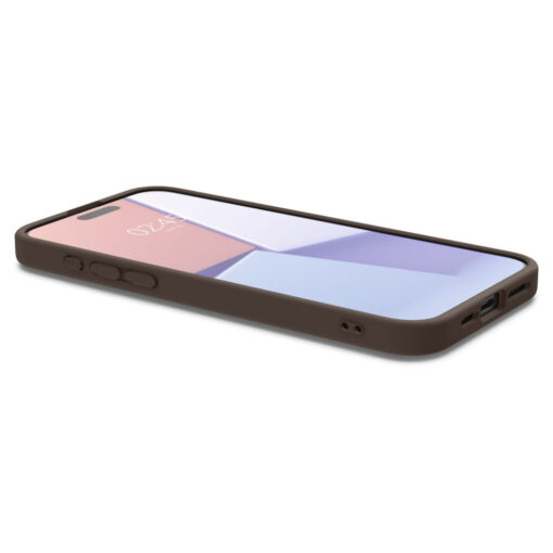 iPhone 15 PRO MAX umbris Spigen Cyrill Kajuk Mag MagSafe oko nahast taguse ja silikoonist raamiga pruun 7