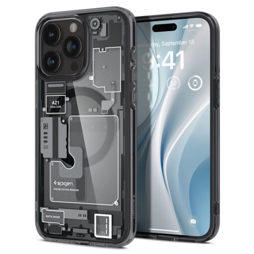 iPhone 15 PRO MAX umbris Spigen Ultra Hybrid Mag MagSafe plastikust taguse ja silikoonist raamiga Zero One