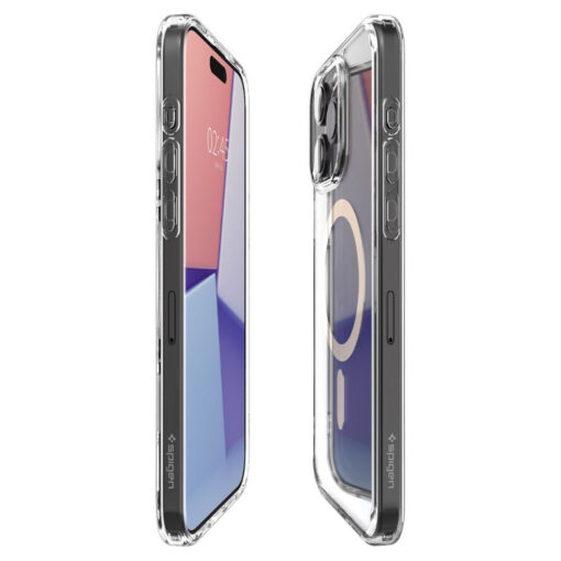 iPhone 15 PRO MAX umbris Spigen Ultra Hybrid Mag MagSafe plastikust taguse ja silikoonist raamiga kuldne 8