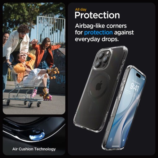 iPhone 15 PRO MAX umbris Spigen Ultra Hybrid Mag MagSafe plastikust taguse ja silikoonist raamiga labipaistev 11