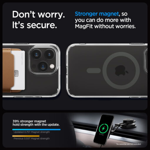 iPhone 15 PRO MAX umbris Spigen Ultra Hybrid Mag MagSafe plastikust taguse ja silikoonist raamiga labipaistev 13 1