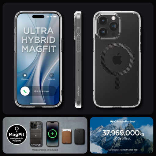 iPhone 15 PRO MAX umbris Spigen Ultra Hybrid Mag MagSafe plastikust taguse ja silikoonist raamiga labipaistev 14