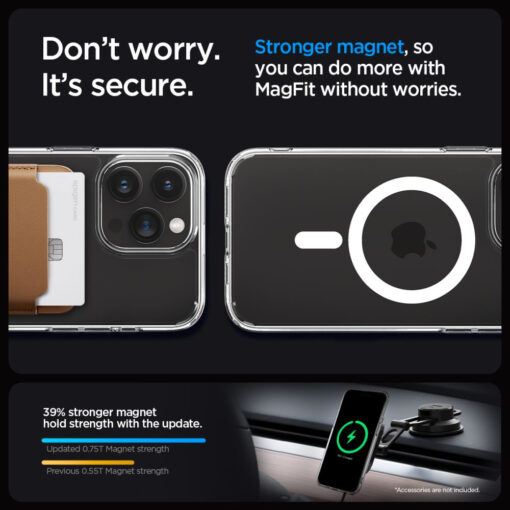 iPhone 15 PRO MAX umbris Spigen Ultra Hybrid Mag MagSafe plastikust taguse ja silikoonist raamiga valge 13