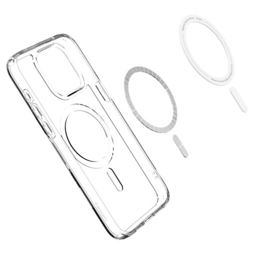 iPhone 15 PRO MAX umbris Spigen Ultra Hybrid Mag MagSafe plastikust taguse ja silikoonist raamiga valge 6