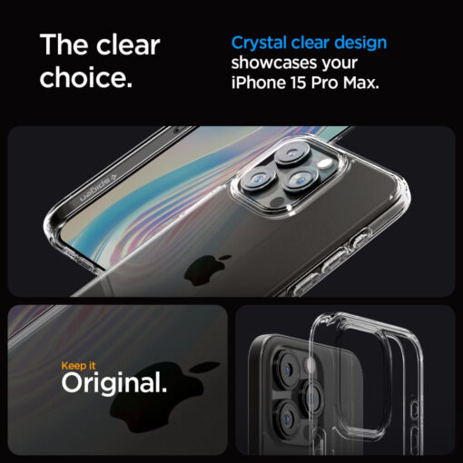 iPhone 15 PRO MAX umbris Spigen Ultra Hybrid plastikust taguse ja silikoonist raamiga labipaistev 10