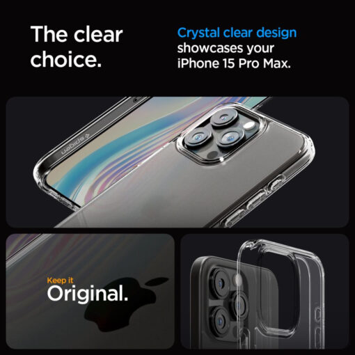 iPhone 15 PRO MAX umbris Spigen Ultra Hybrid plastikust taguse ja silikoonist raamiga matt labipaistev 10