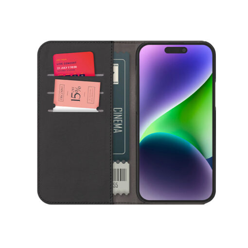 iPhone 15 PRO kaaned PURO Wallet Detachable 2w1 oko nahast taguse ja silikoonist raamiga must 2