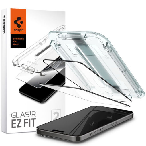 iPhone 15 PRO kaitseklaas Spigen GLAS.tR ez Fit FC 2tk 2tk