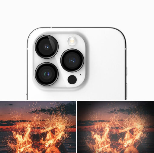 iPhone 15 PRO objektiivi kaitseklaas Ringke Camera Frame Protector must 5