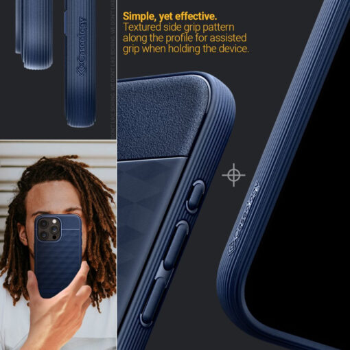 iPhone 15 PRO umbris Caseology Parallax Mag MagSafe plastikust taguse ja silikoonist raamiga sinine 11