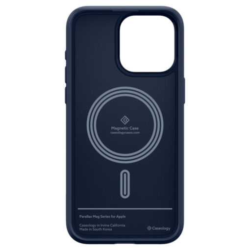 iPhone 15 PRO umbris Caseology Parallax Mag MagSafe plastikust taguse ja silikoonist raamiga sinine 2