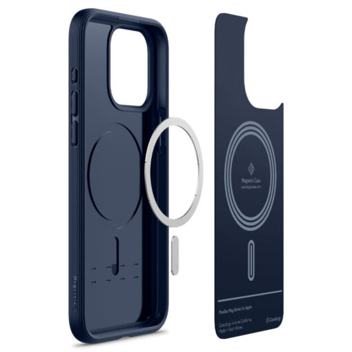 iPhone 15 PRO umbris Caseology Parallax Mag MagSafe plastikust taguse ja silikoonist raamiga sinine 9
