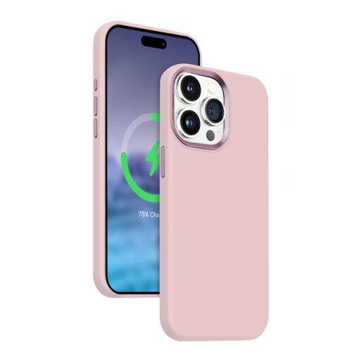 iPhone 15 PRO umbris Crong Color Cover LUX Magnetic silikoonist roosa 1