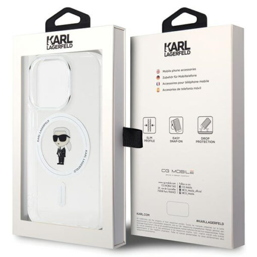 iPhone 15 PRO umbris Karl Lagerfeld IML Ikonik MagSafe silikoonist labipaistev 7