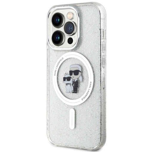 iPhone 15 PRO umbris Karl Lagerfeld KarlChoupette Glitter MagSafe silikoonist labipaistev 1