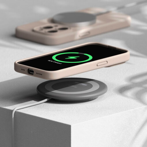 iPhone 15 PRO umbris Ringke Silicone Magnetic MagSafe silikoonist roosa 8
