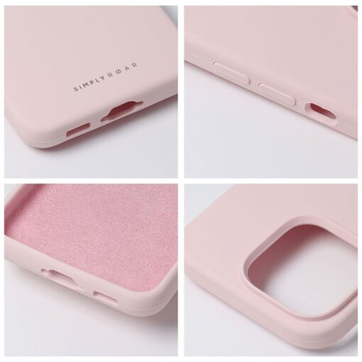 iPhone 15 PRO umbris Roar Cloud Skin pehmest silikoonist roosa 4