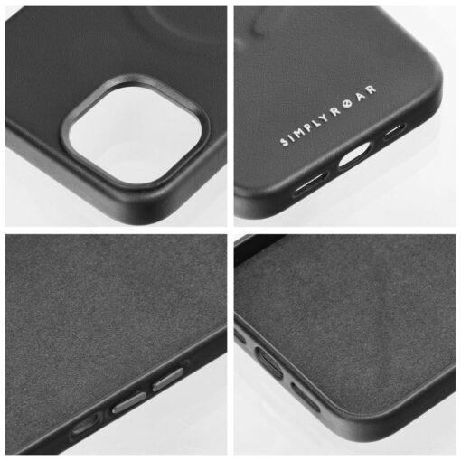 iPhone 15 PRO umbris Roar Leather MagSafe okoloogilisest nahast must 3