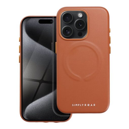 iPhone 15 PRO umbris Roar Leather MagSafe okoloogilisest nahast pruun