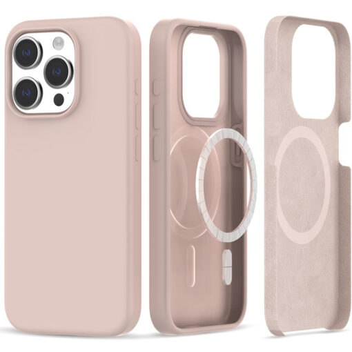 iPhone 15 PRO umbris Silicone Magsafe silikoonist roosa