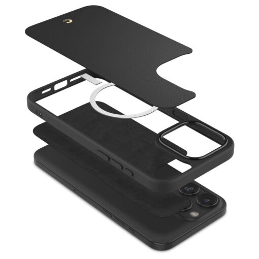 iPhone 15 PRO umbris Spigen Cyrill Kajuk Mag MagSafe oko nahast taguse ja silikoonist raamiga must 8