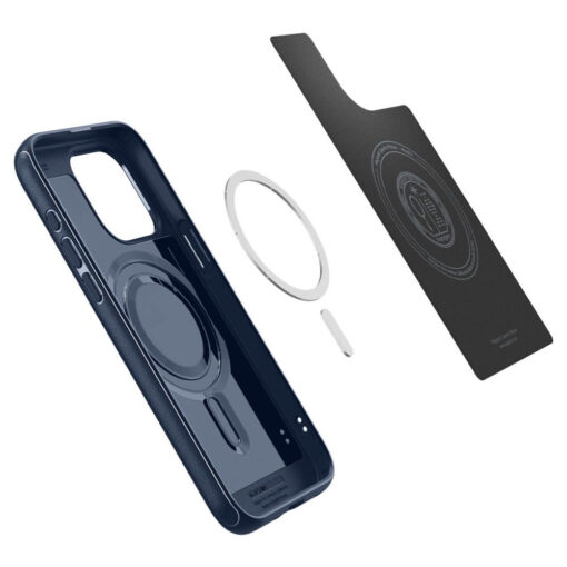 iPhone 15 PRO umbris Spigen Mag Armor MagSafe plastikust taguse ja silikoonist raamiga sinine 7