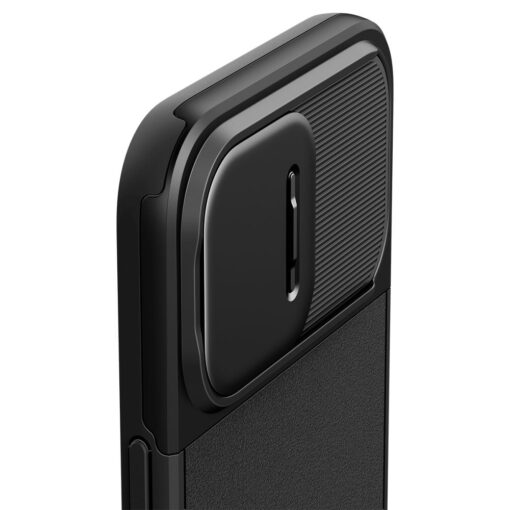 iPhone 15 PRO umbris Spigen Optik Armor Mag MagSafe plastikust taguse ja silikoonist raamiga must 8
