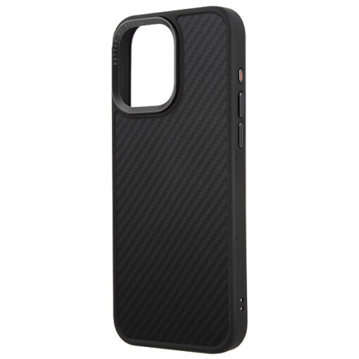 iPhone 15 PRO umbris UNIQ Keva MagSafe silikoonist raami ja carbon tagusega must 6