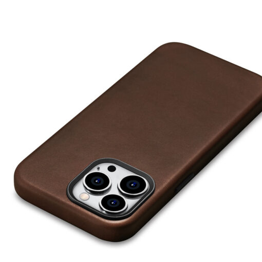 iPhone 15 PRO umbris iCarer Oil Wax Premium Leather MagSafe nahast pruun 9