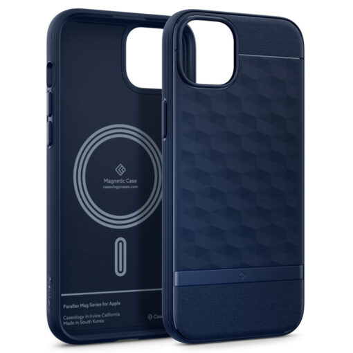 iPhone 15 umbris Caseology Parallax Mag MagSafe plastikust taguse ja silikoonist raamiga sinine 1